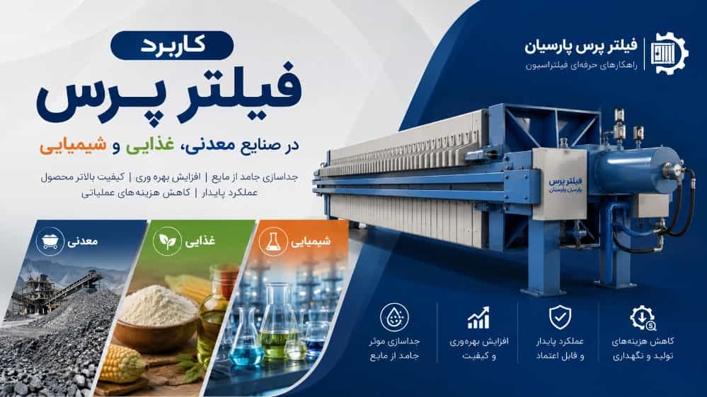 کاربرد فیلتر پرس در صنایع معدنی و غذایی و شیمیایی
